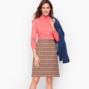 Talbots Plaid Wool A-Line Skirt 16